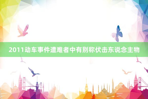 2011动车事件遭难者中有别称伏击东说念主物